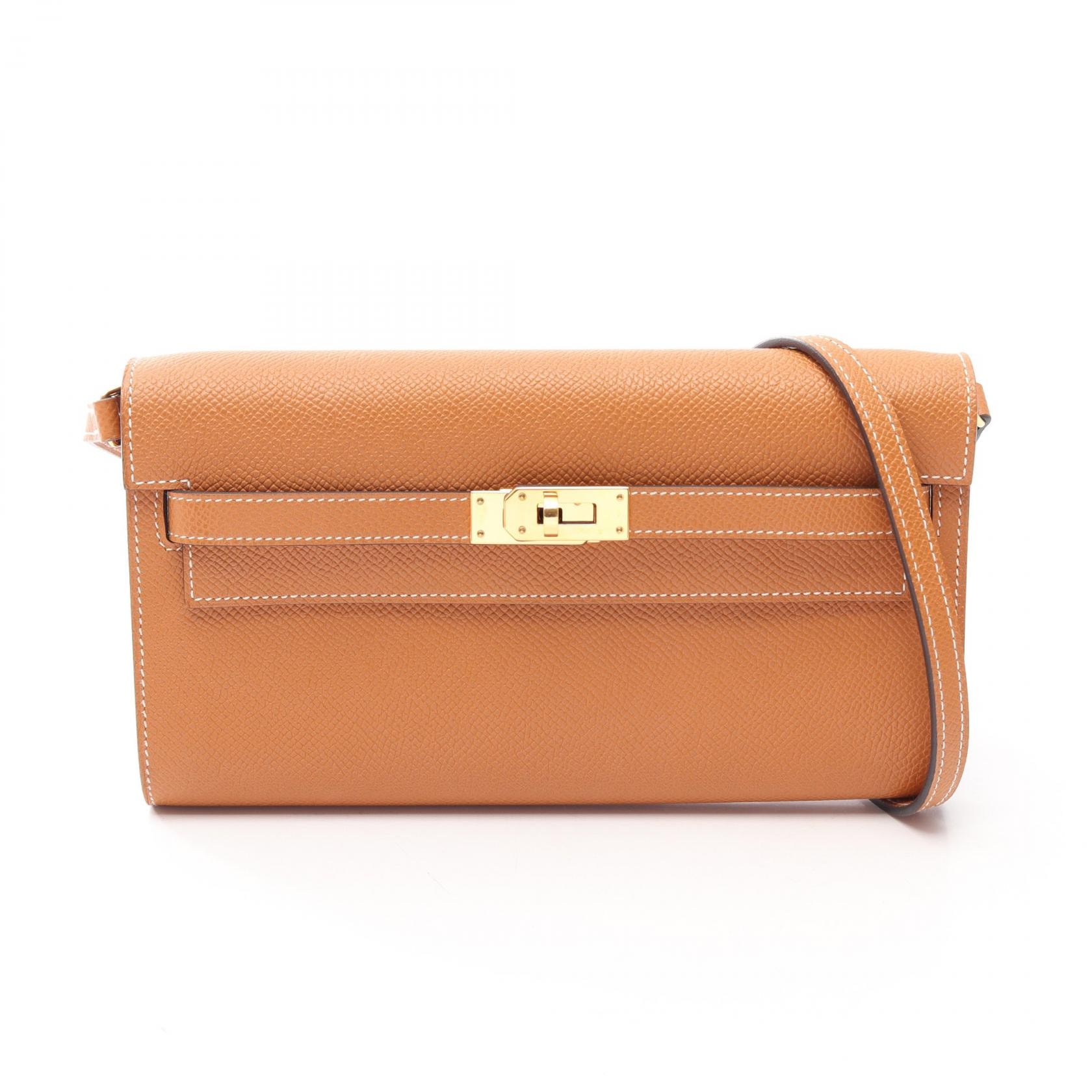 エルメス HERMES ケリーロング トゥーゴー ショルダーバッグ バッグ レザー ヴォーエプソン ヴォーエプソン トフィ W刻印(2024年製造) レディース ブラウン系 【中古】