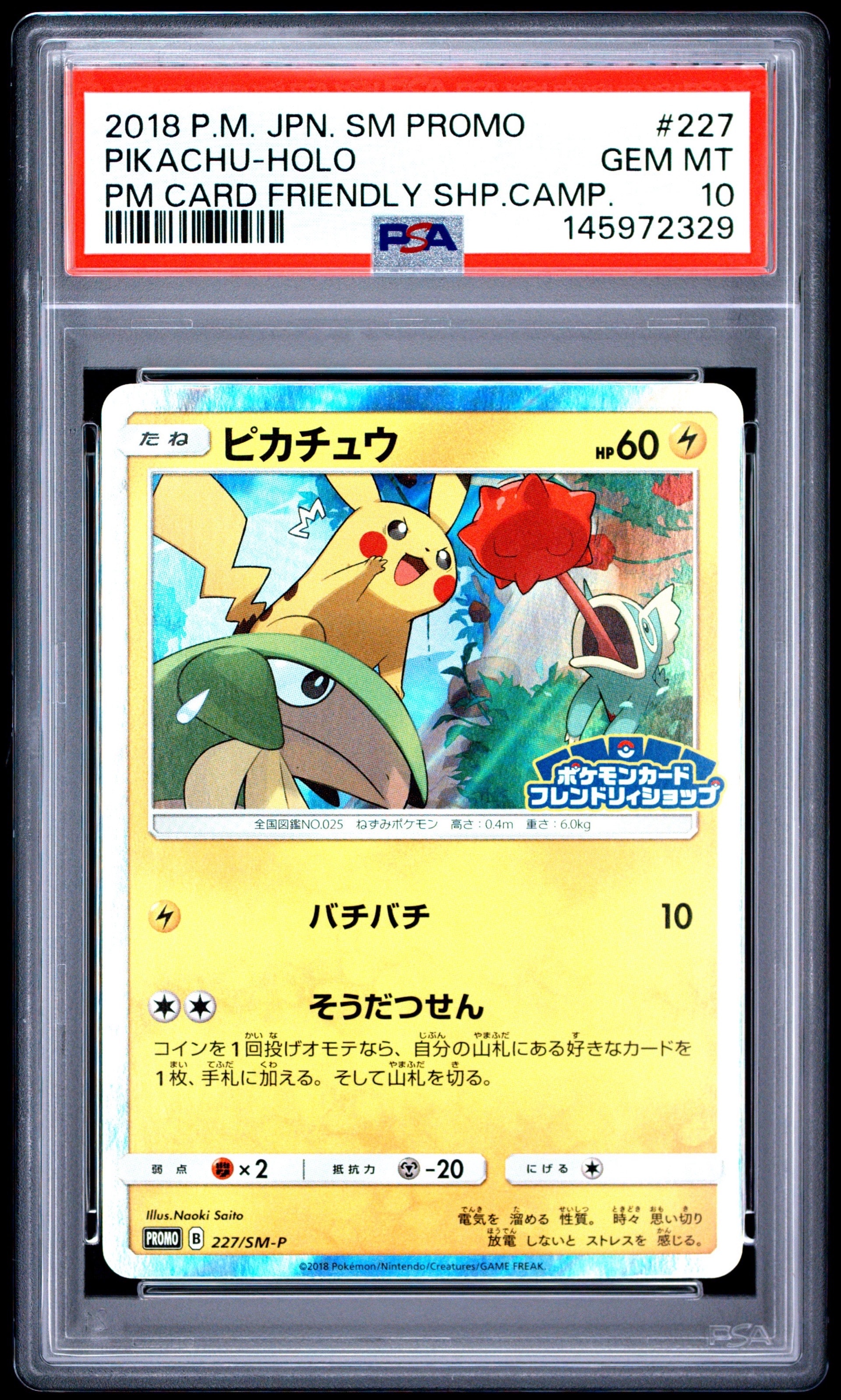 PSA10】ピカチュウ P [SM-P 227](プロモーションカード「ポケモン