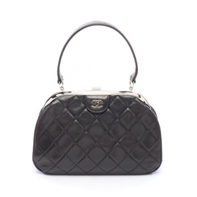 シャネル CHANEL マトラッセ がま口 ハンドバッグ ハンドバッグ バッグ ラムスキン(羊革) レディース ブラック系 【中古】