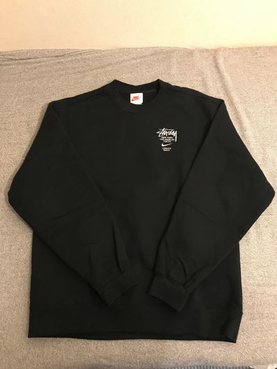 Nike x Stussy International Crewneck Sweatshirt (US Size) "Black" DC4198-010
