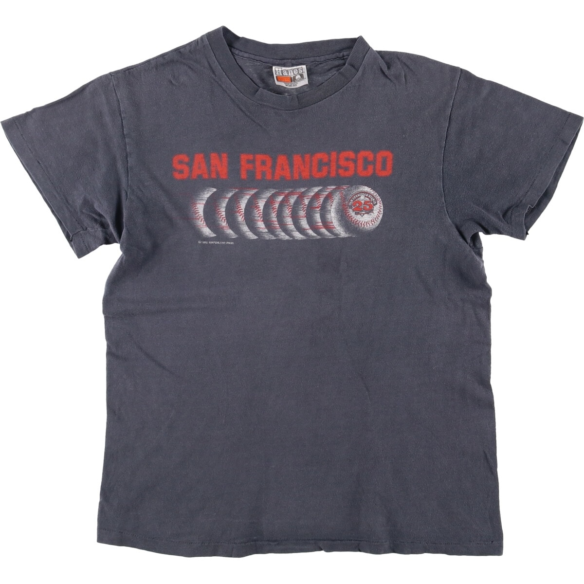 古着 80年代 Hanes MLBSAN FRANCISCOGIANTS サンフランシスコジャイアンツ ロゴプリントTシャツ USA製 メンズM相当 ヴィンテージ/eaa586026