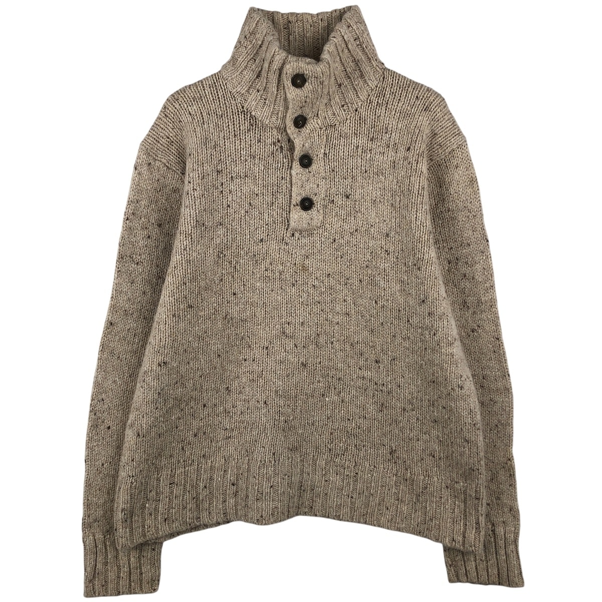古着 ラルフローレン Ralph Lauren Polo by Ralph Lauren リブ編み ハイネック アクリル×ウール×アルパカ ハーフボタンセーター メンズL相当/eaa609794