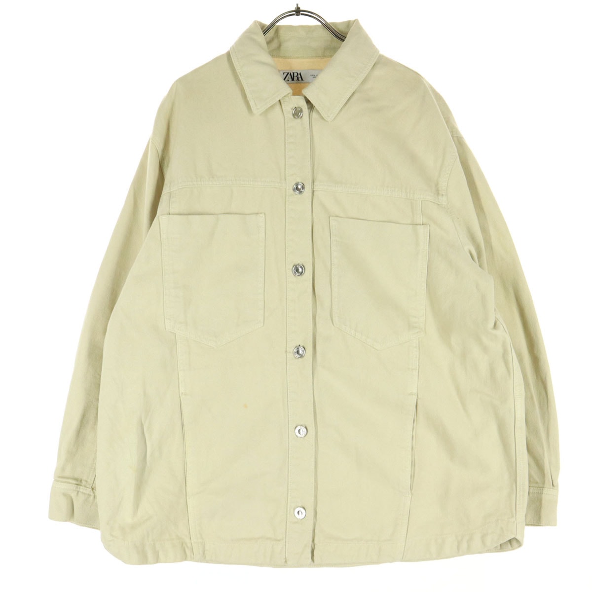 ZARA ザラ コットン 長袖 デニムジャケット L ホワイト系