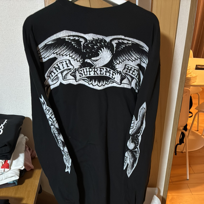 Supreme x ANTIHERO Eagle L/S Tee "Black"