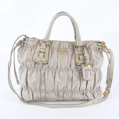 ■美品 プラダ テスート ナイロンギャザーショルダーバッグ