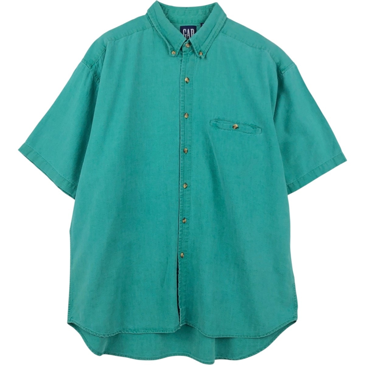 古着 90年代 ギャップ GAP オールドギャップ 半袖 リネン ボタンダウンシャツ メンズXL相当 ヴィンテージ/eaa660734