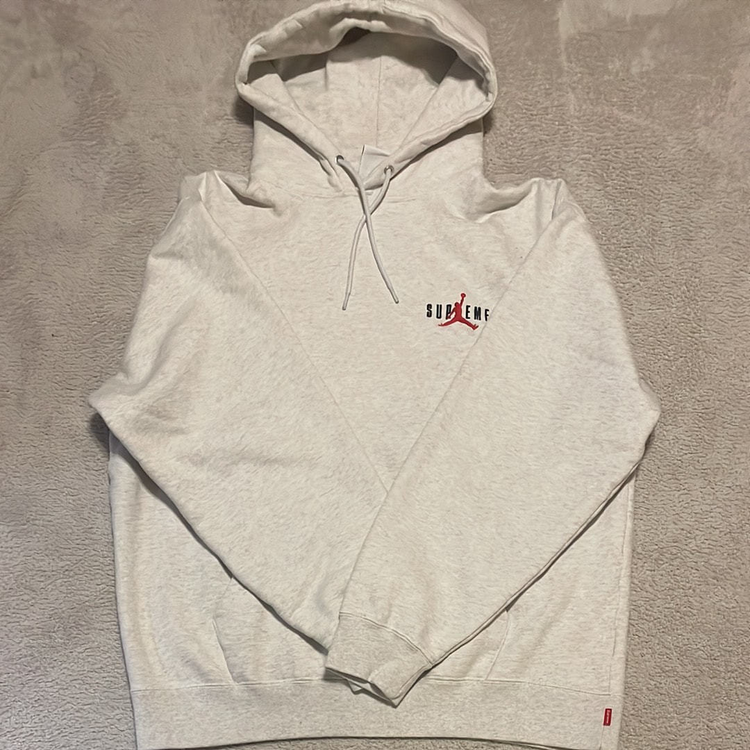 Supreme x Jordan Hooded Sweatshirt "Ash Grey" HF0836-051