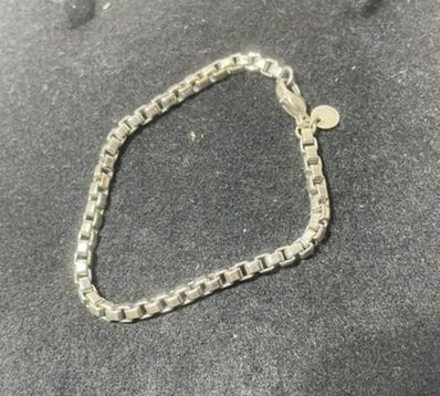 良品♪ティファニー ベネチアンチェーンブレスレット SV925 男女兼用