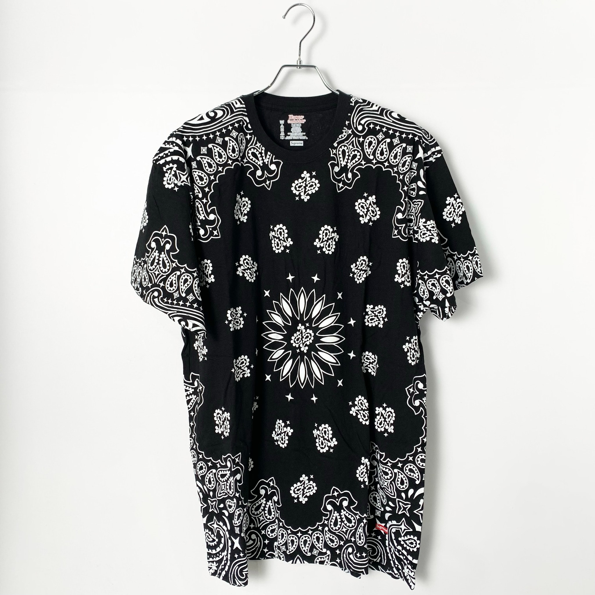 Supreme x Hanes Bandana Tagless Tees (1Pack)"Black"