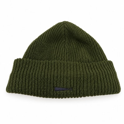 DESCENDANT ディセンダント 24AW 242MADS-HT02 DAWN BEANIE ビーニー ニット帽 ニットキャップ グリーン モスグリーン系【美品】【中古】