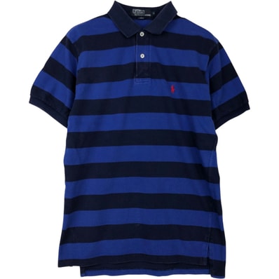古着 ラルフローレン Ralph Lauren POLO by Ralph Lauren 半袖 ボーダー ポロシャツ メンズM相当/eaa623978
