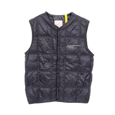モンクレール MONCLER MONCLER GENIUS 7 FRAGMENT HIROSHI FUJIWARA ダウンベスト 衣料品 アウター ナイロン メンズ ネイビー系 1A00016M61147423 【中古】