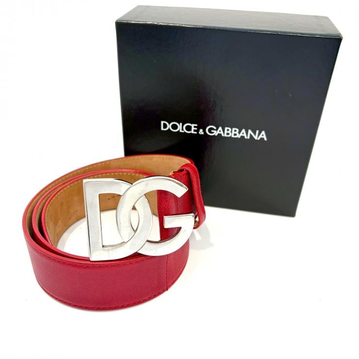 C (やや傷や汚れあり)】ドルチェ&ガッバーナ DOLCE&GABBANA ベルト DG