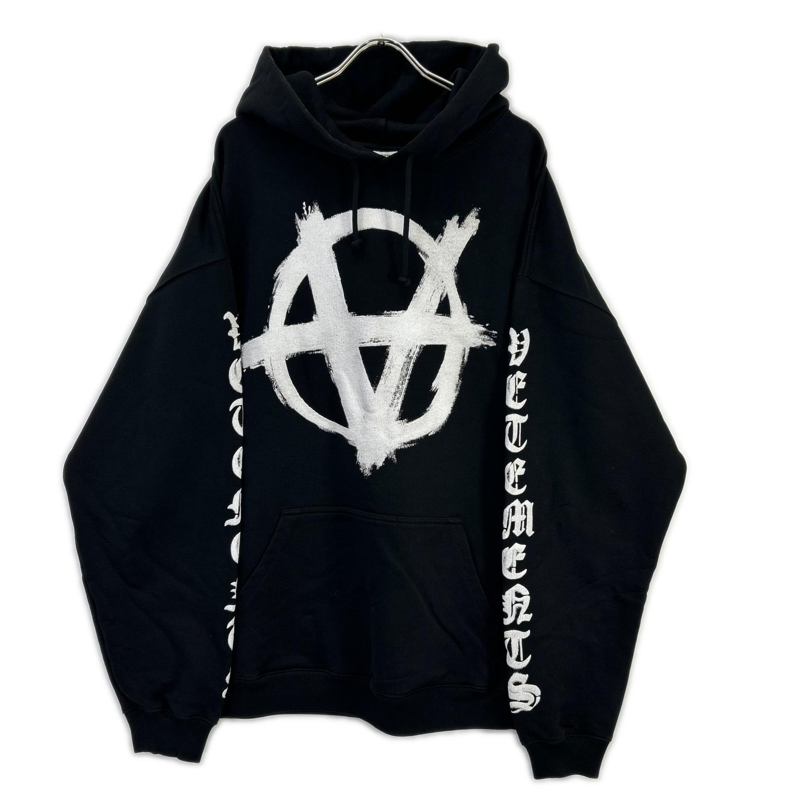 ヴェトモン UA52TR830W DOUBLE ANARCHY LOGO HOODIE M