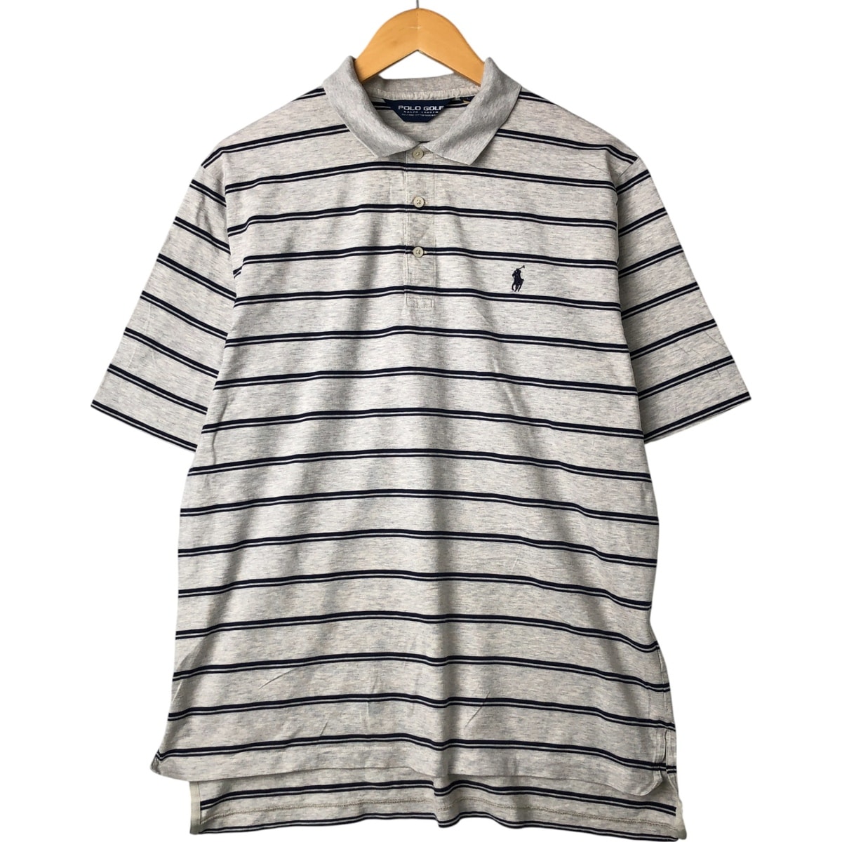 古着 ラルフローレン Ralph Lauren POLO GOLF ポロゴルフ 半袖 ボーダー ポロシャツ メンズL相当/eaa543021