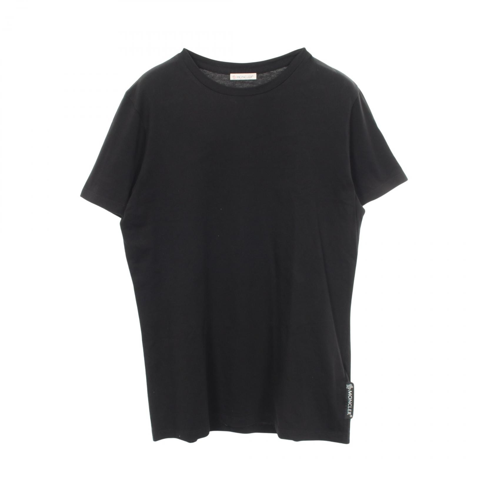 モンクレール MONCLER バックロゴ 半袖Tシャツ 衣料品 トップス コットン メンズ ブラック系 E20938091650 【中古】