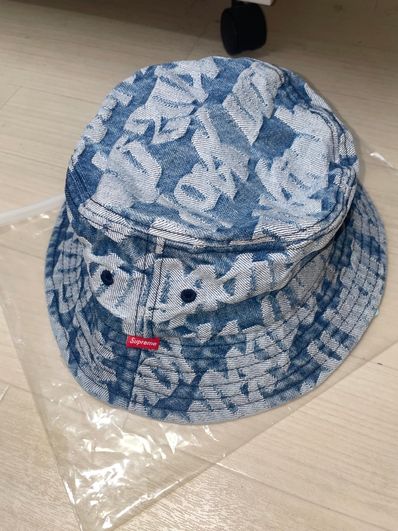 Supreme Fat Tip Jacquard Denim Crusher "Blue"