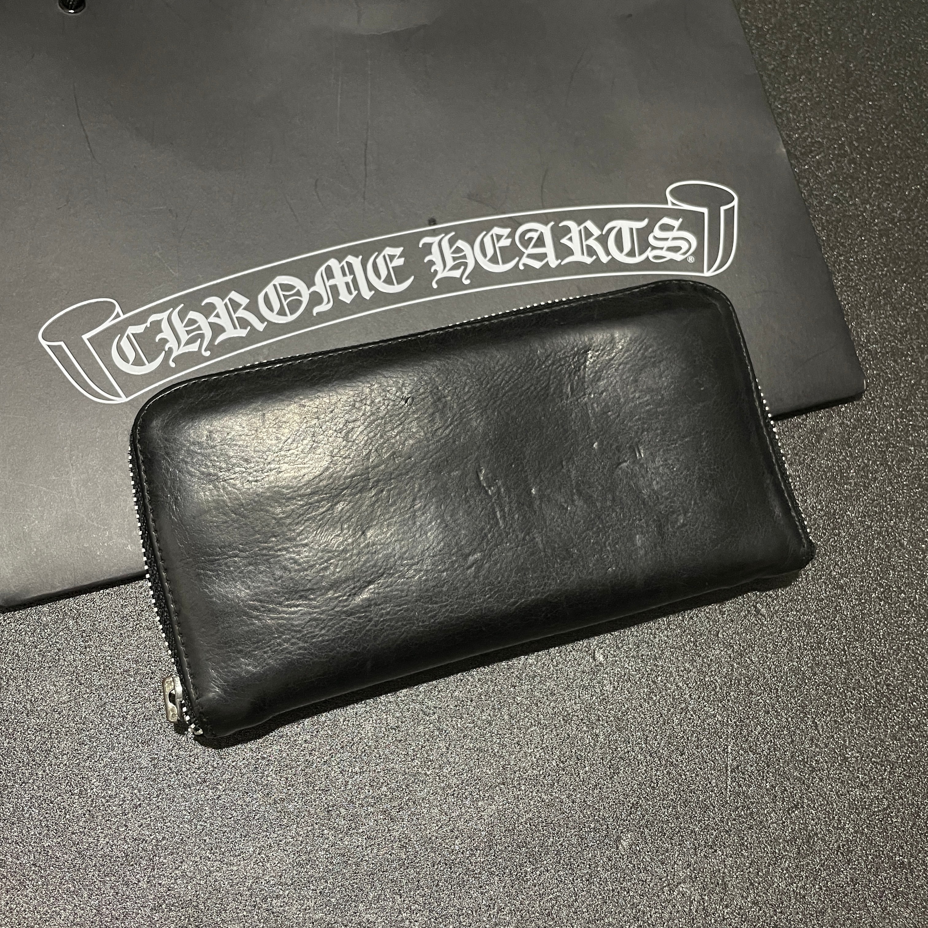 Chrome Hearts REC F Zip Wallet Plane "Black/Silver"