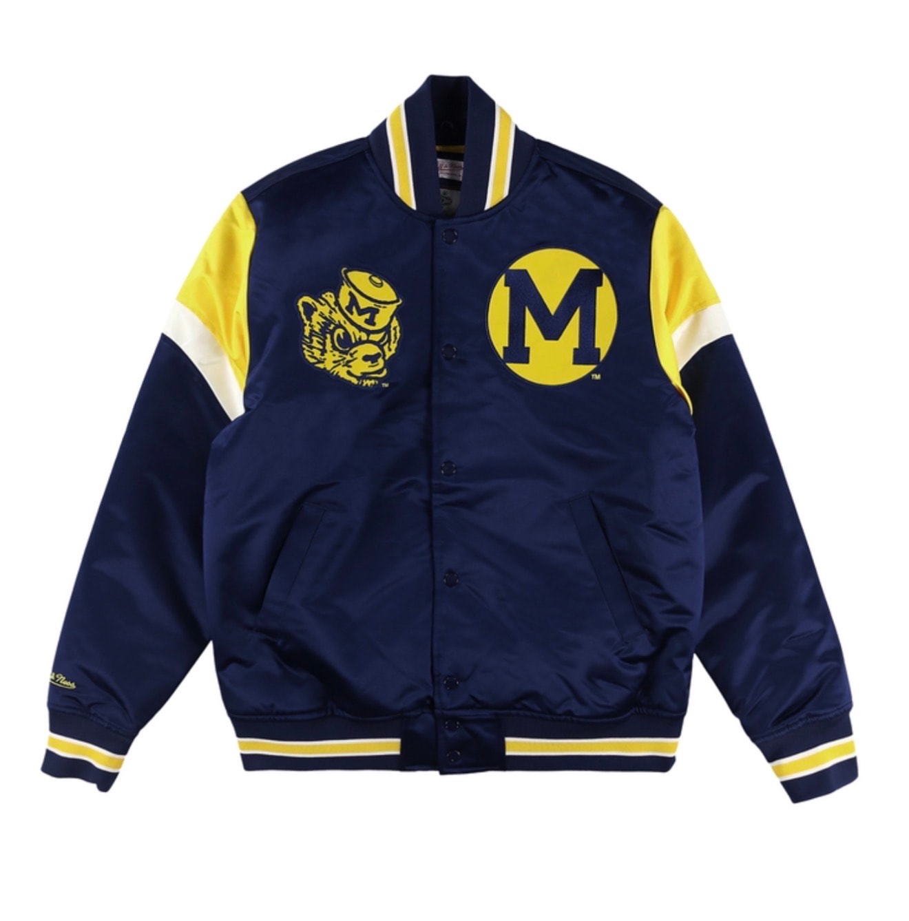 Mitchell & Ness NCAA ヘビーウェイト サテンジャケット XL