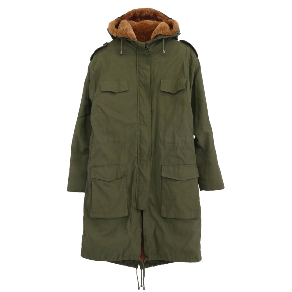MAISON MARGIELA メゾンマルジェラ モッズコート 4ライン 12AW ムートンライナーベスト付き 3WAY モッズ コート カーキ系 サイズ表記なし【中古】