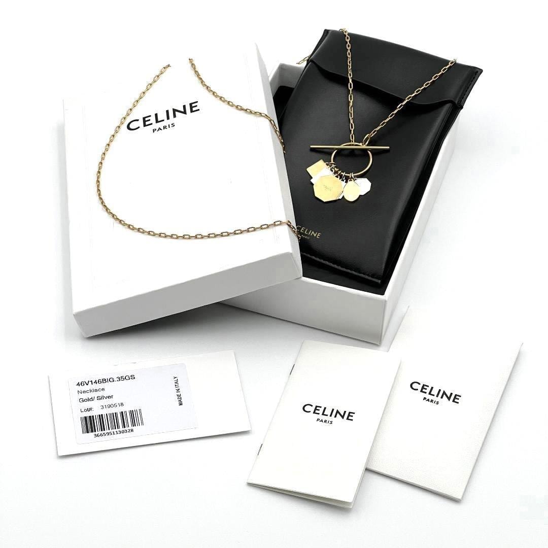【希少】セリーヌ CELINE レディース コンポジションネックレス ペンダント