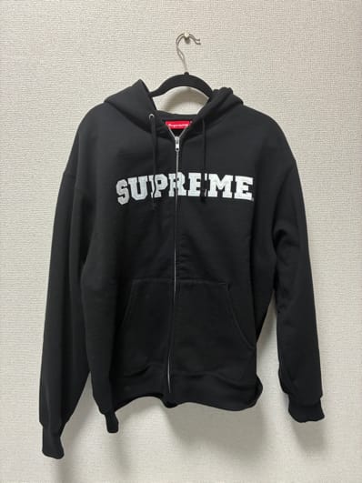 Supreme Collegiate Applique Zip Up Hooded Sweatshirt "Black"