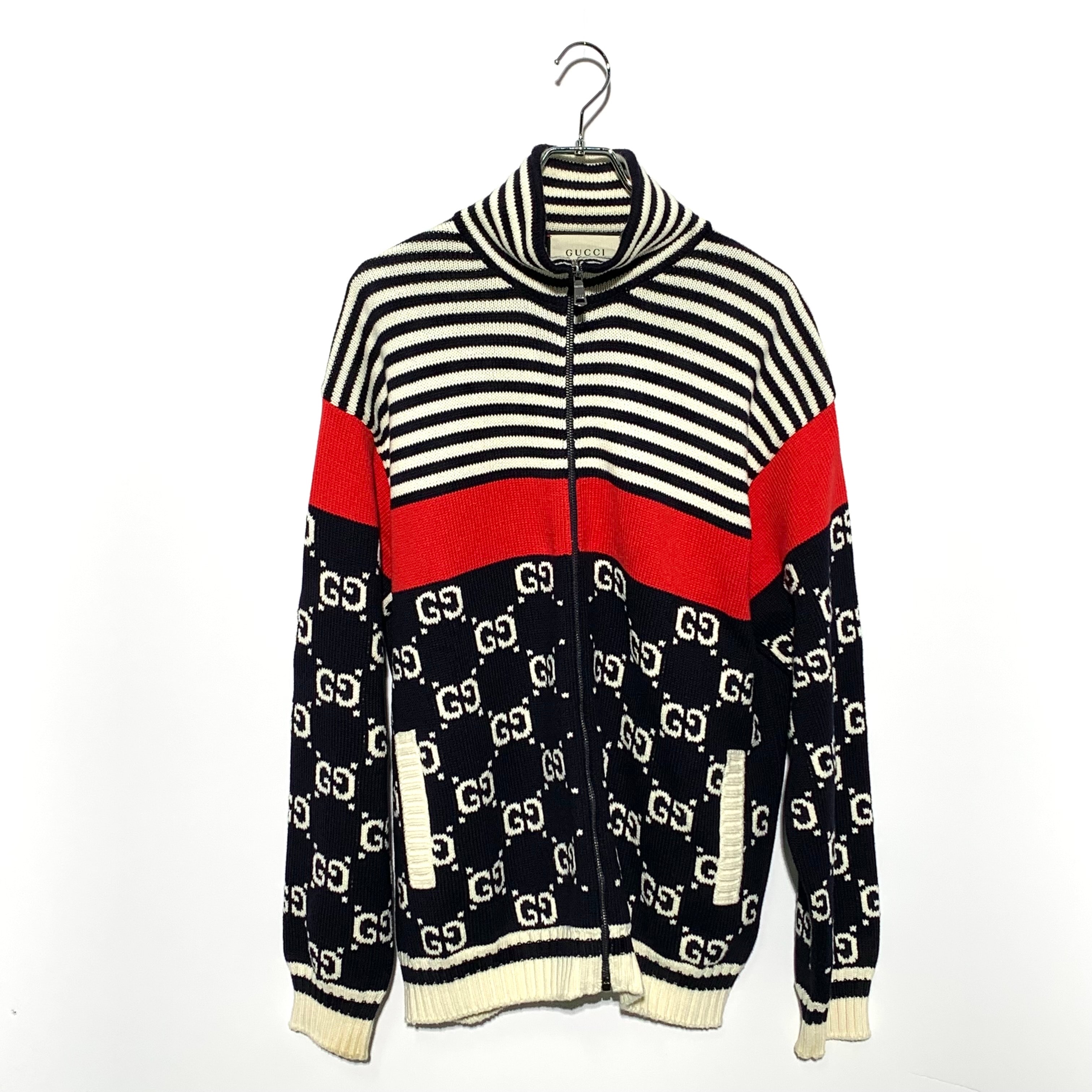 GUCCI GGパターン ジップアップニットジャケット ☆超人気☆グッチ アウター ジャケット コピー Off The Grid