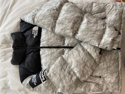 Supreme x The North Face Nuptse Jacket "White Paper Print"