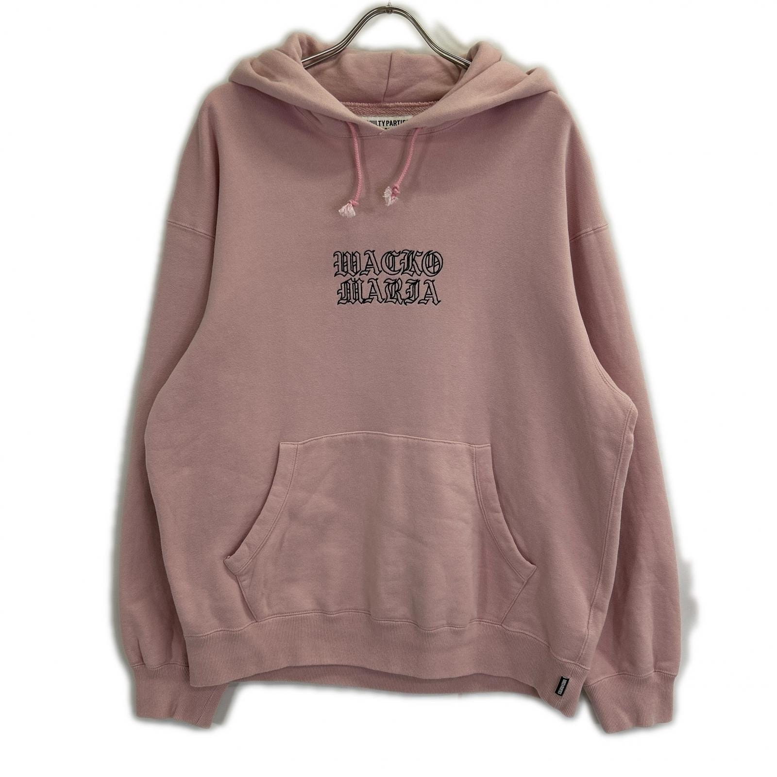 ワコマリア WMC-SS14 24FW ピンク MIDDLE WEIGHT PULLOVER HOODED SWEAT SHIRT L