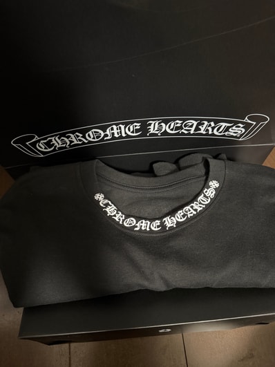 Chrome Hearts Neck Logo Pocket L/S Tee "Black"