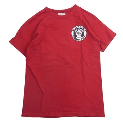 The REAL McCOY'S ザリアルマッコイズ Tシャツ ROYALINE GASOLINE プリント クルーネック 半袖 Tシャツ レッド系 36【中古】