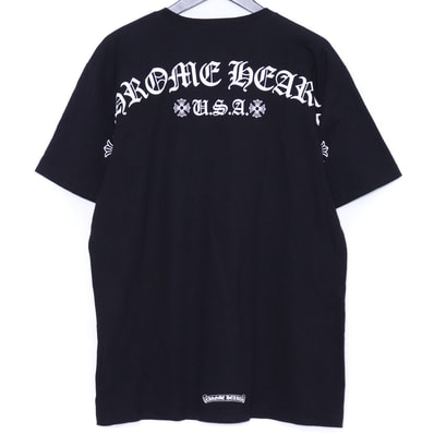 Chrome Hearts Scroll Label Back Arche Logo T-Shirt "Black"