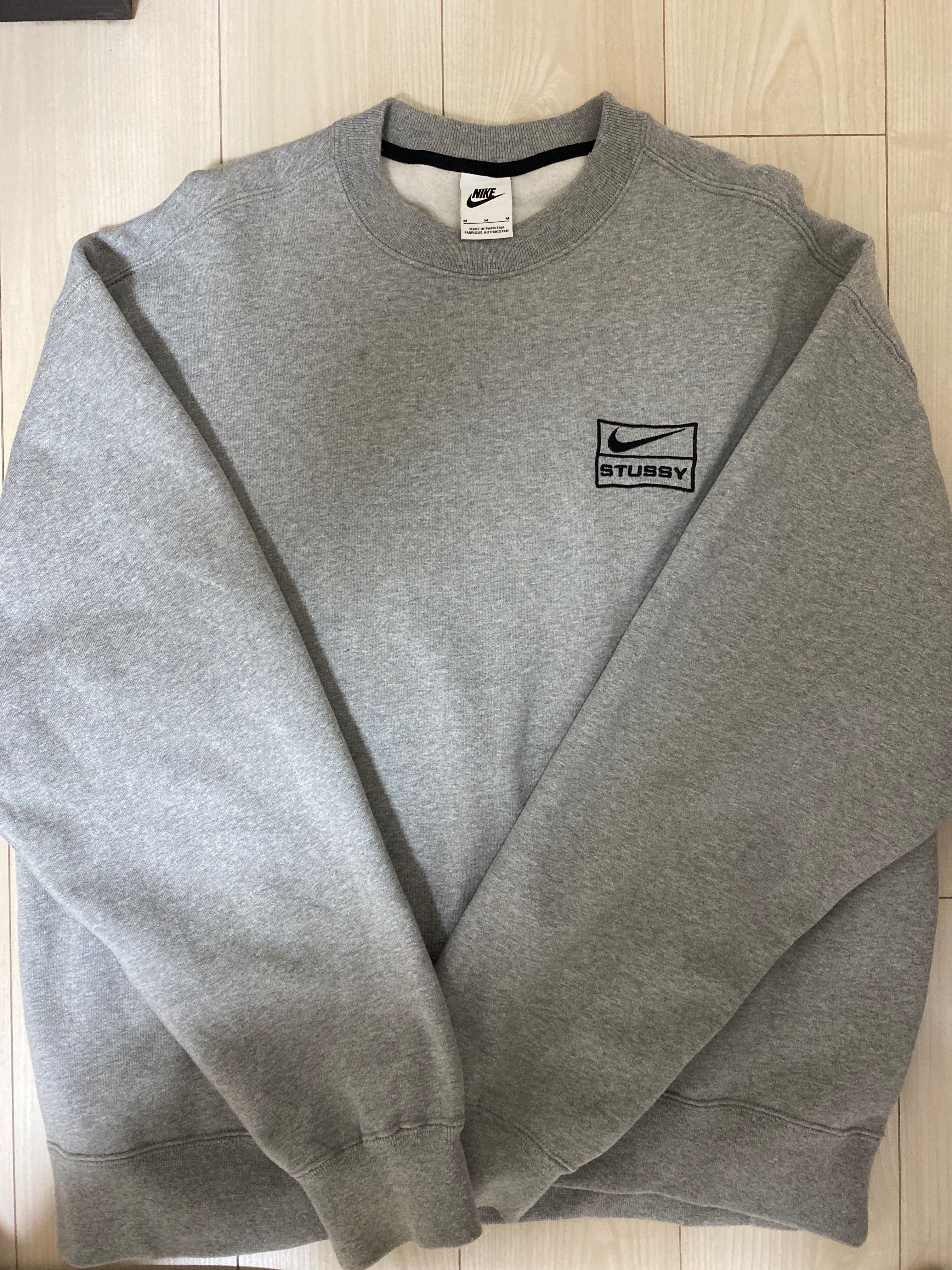 Stussy x Nike Fleece Crew (US Size) "Grey" DO9337-063