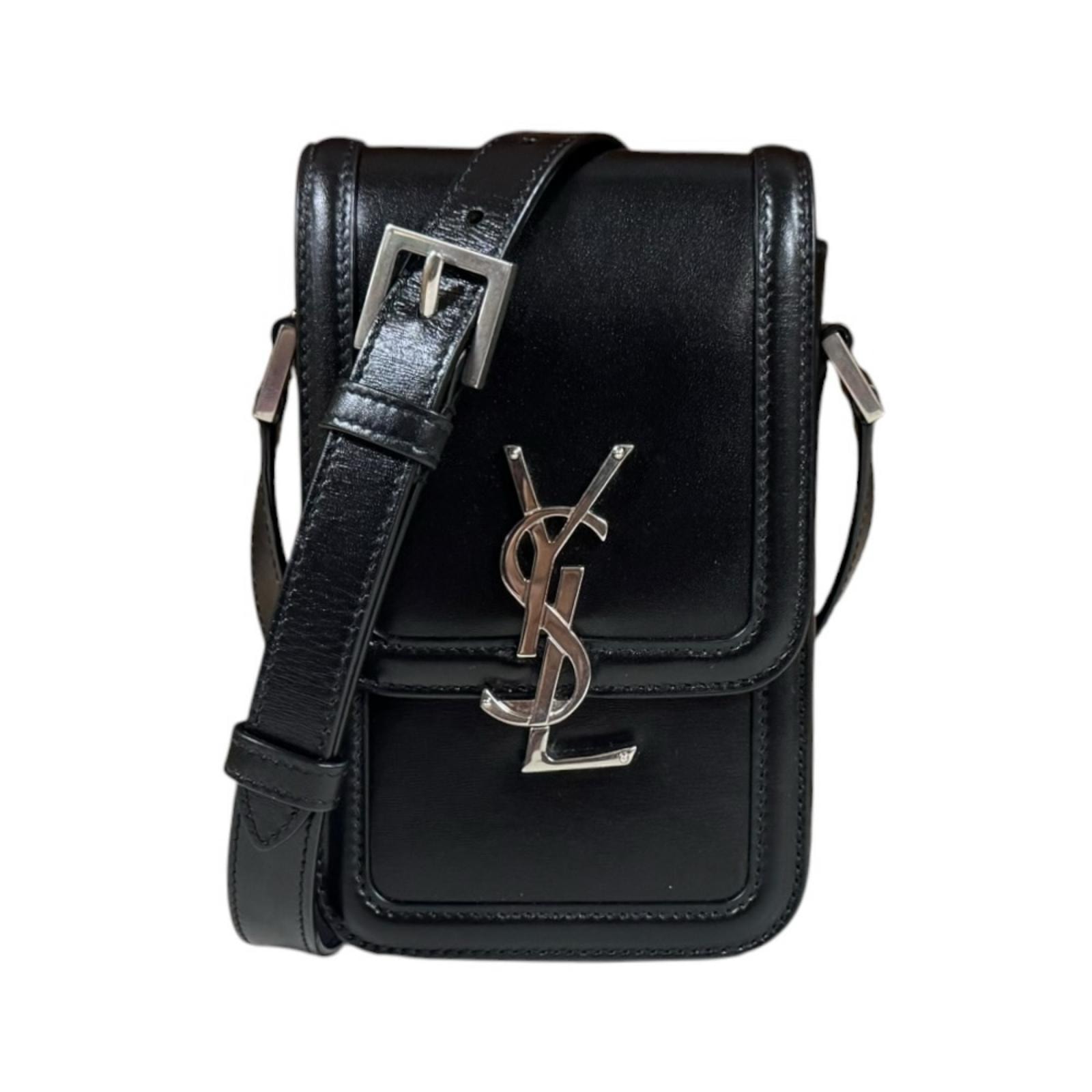 サンローラン ソルフェリーノ ミニ バッグ ショルダーバッグ レザー 753963 ブラック レディース SAINT LAURENT  中古