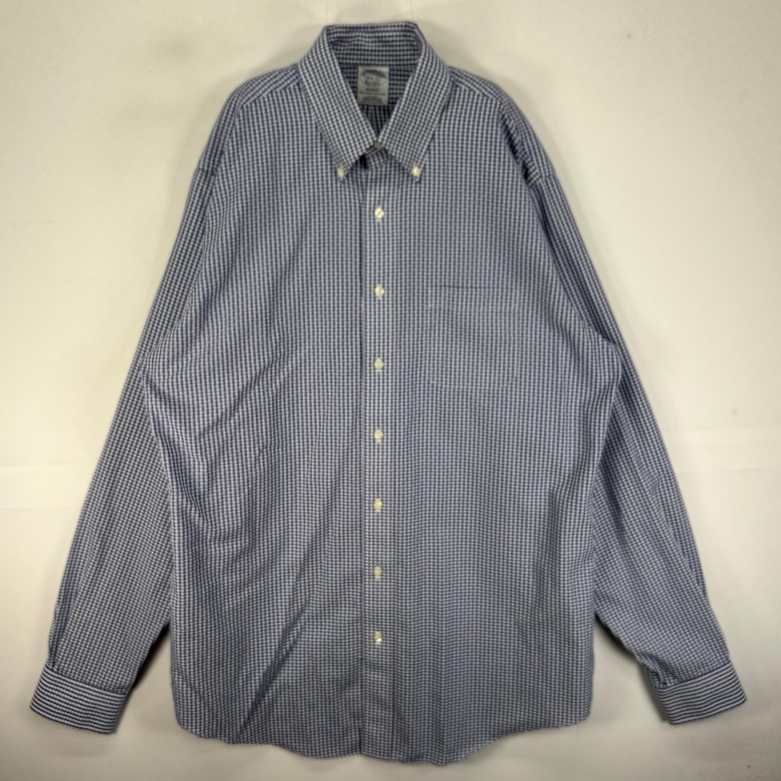 古着 ブルックスブラザーズ Brooks Brothers 長袖シャツ ボタンダウン L ブルー系 チェック メンズ