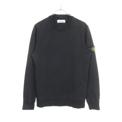 ストーンアイランド STONE ISLAND ガーメントダイ スウェット 衣料品 トップス コットン メンズ ブラック系 721563051 【中古】
