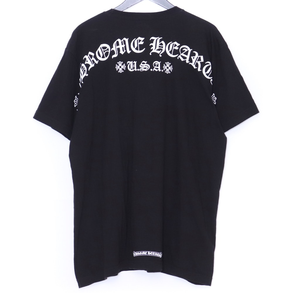 Chrome Hearts Scroll Label Back Arche Logo T-Shirt "Black"