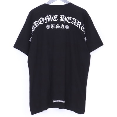 Chrome Hearts Scroll Label Back Arche Logo T-Shirt "Black"