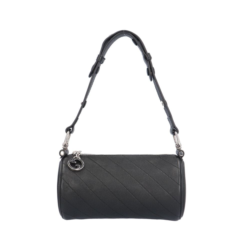 グッチ ブロンディ ショルダーバッグ レザー 760170 ブラック レディース GUCCI 中古