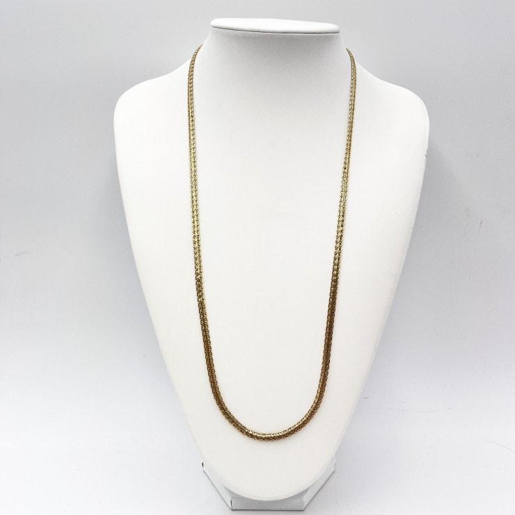 GIVENCHY(ジバンシィ)ヴィンテージ チェーンネックレス ロングネックレス ゴールドカラー 4Gロゴ金具 約76.5cm 4mm幅【中古】