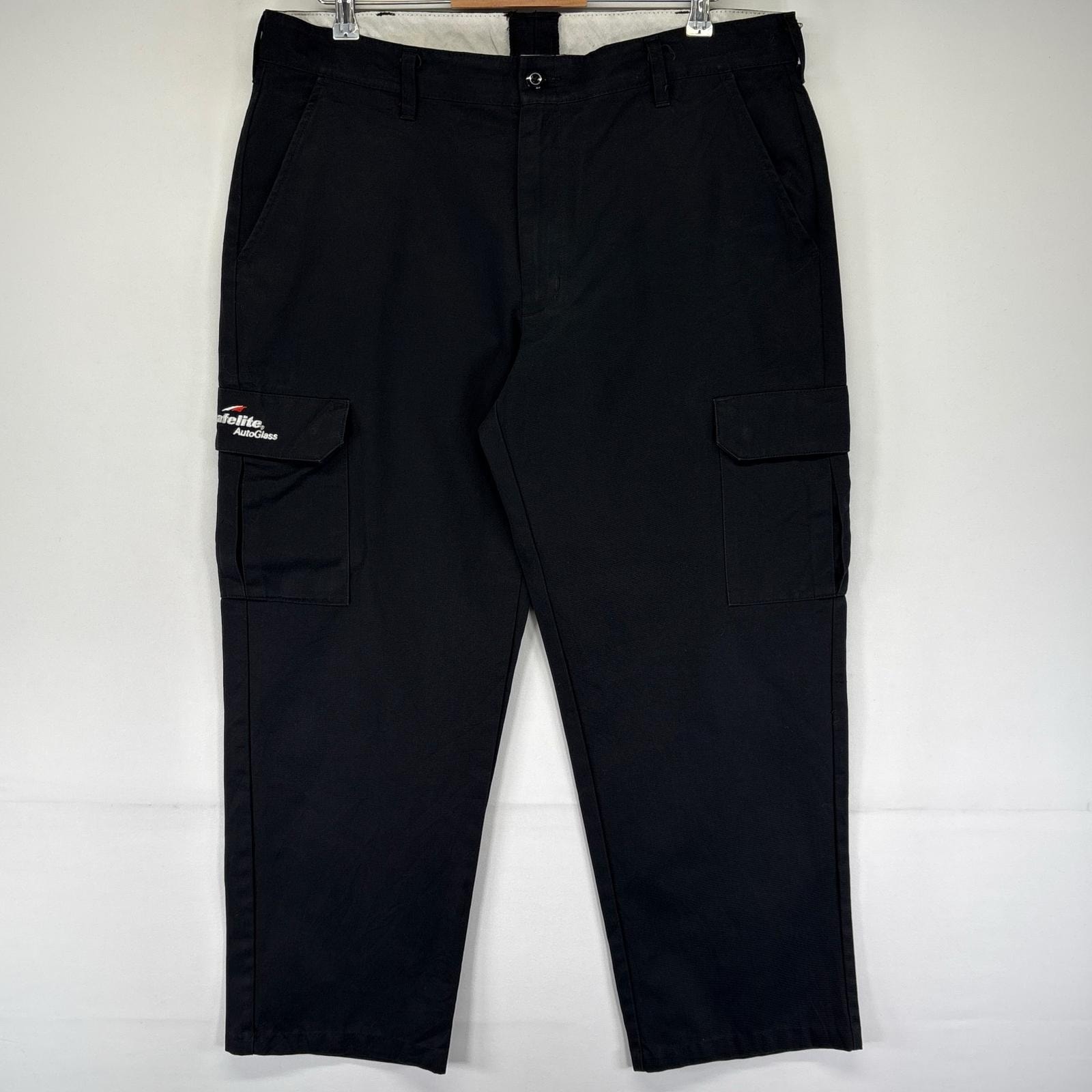 古着 レッドキャップ RED KAP パンツ カーゴ ワンポイントロゴ ワーク 作業着 ジッパーフライ w32 L30 ブラック系 メンズ