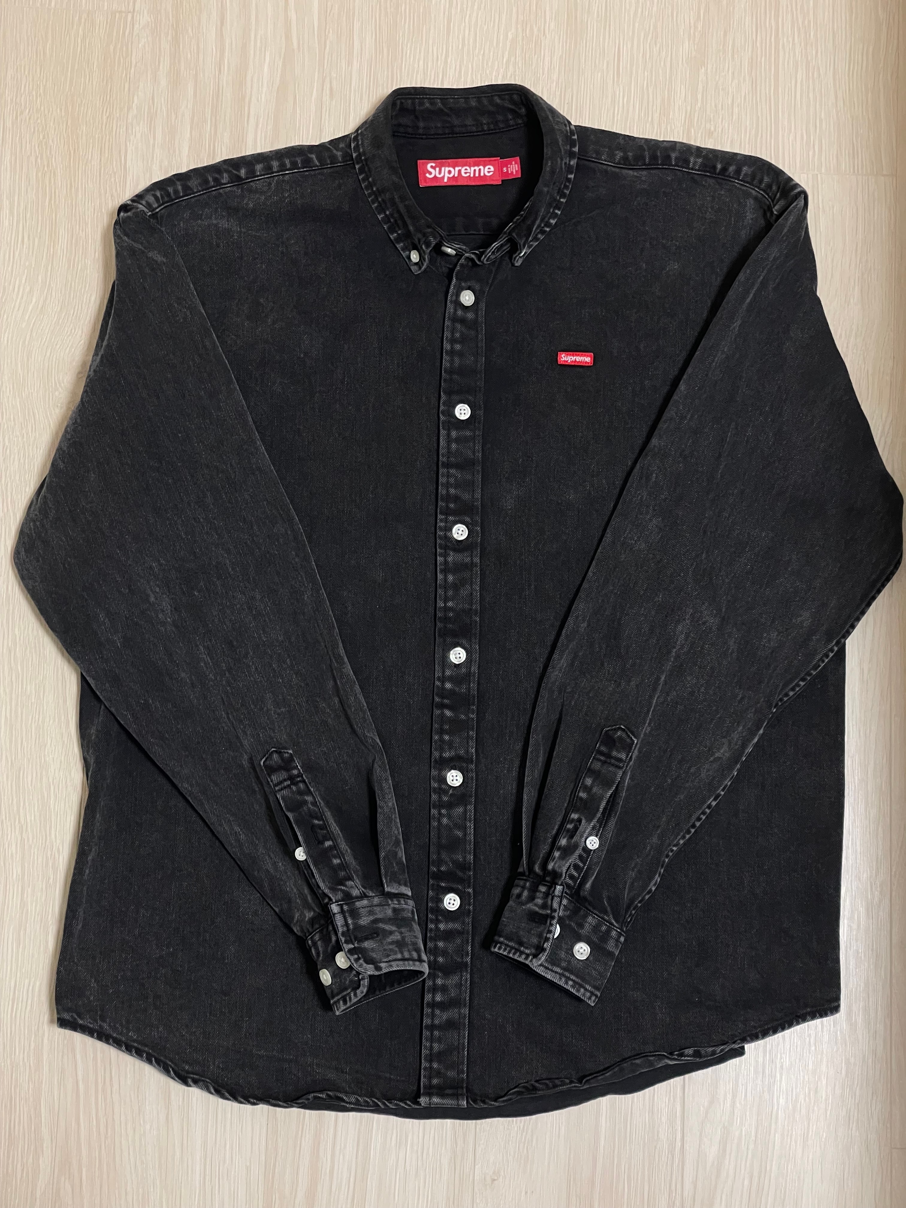 Supreme Small Box Shirt "Washed Black" (24SS)