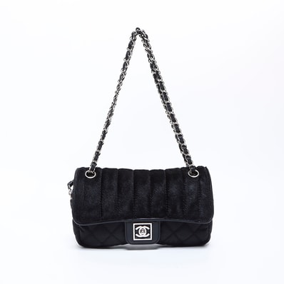 【最終値下げ】 シャネル CHANEL 10番台 スポーツライン マトラッセ ハラコ ショルダーバッグ【中古】