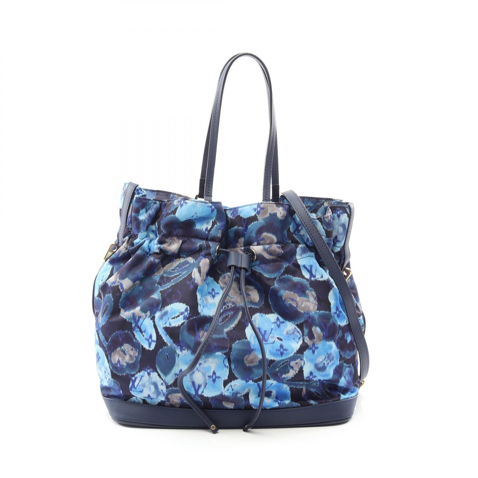 ルイ・ヴィトン LOUIS VUITTON ノエフルMM カットフラワー グランブルー 2WAY トートバッグ バッグ ナイロン レザー モノグラム・イカット・フラワー レディース ブルー系 / マルチカラー M94312 【中古】