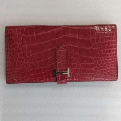 HERMES エルメス ベアンアリゲーター 長財布 I刻印
