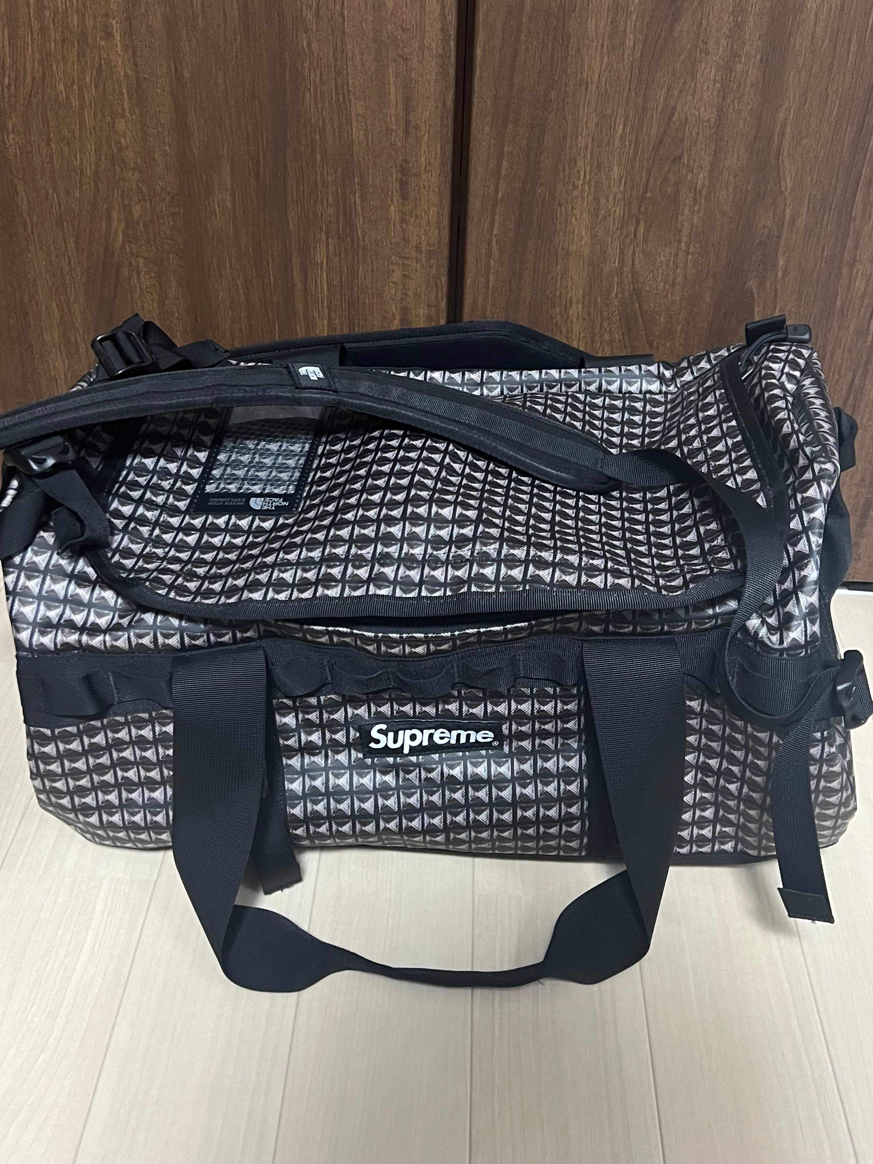 Supreme x The North Face Studded Small Base Camp Duffle Bag. 42L. "Black"
