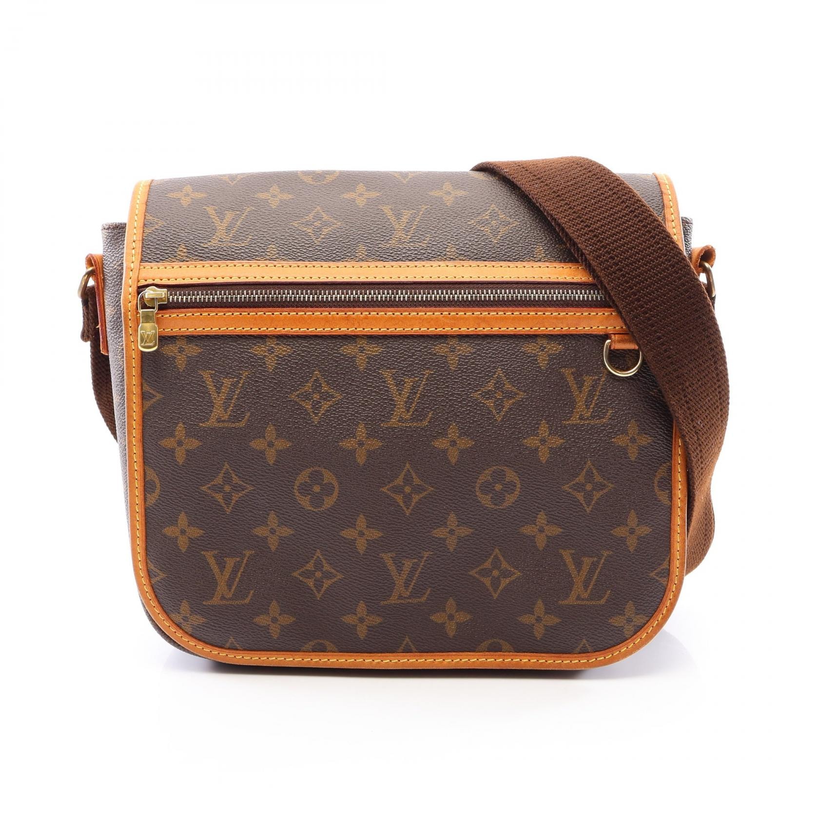 ルイ・ヴィトン LOUIS VUITTON メッセンジャーPM ボスフォール ショルダーバッグ バッグ PVCコーティングキャンバス レザー モノグラム レディース ブラウン系 M40106 【中古】