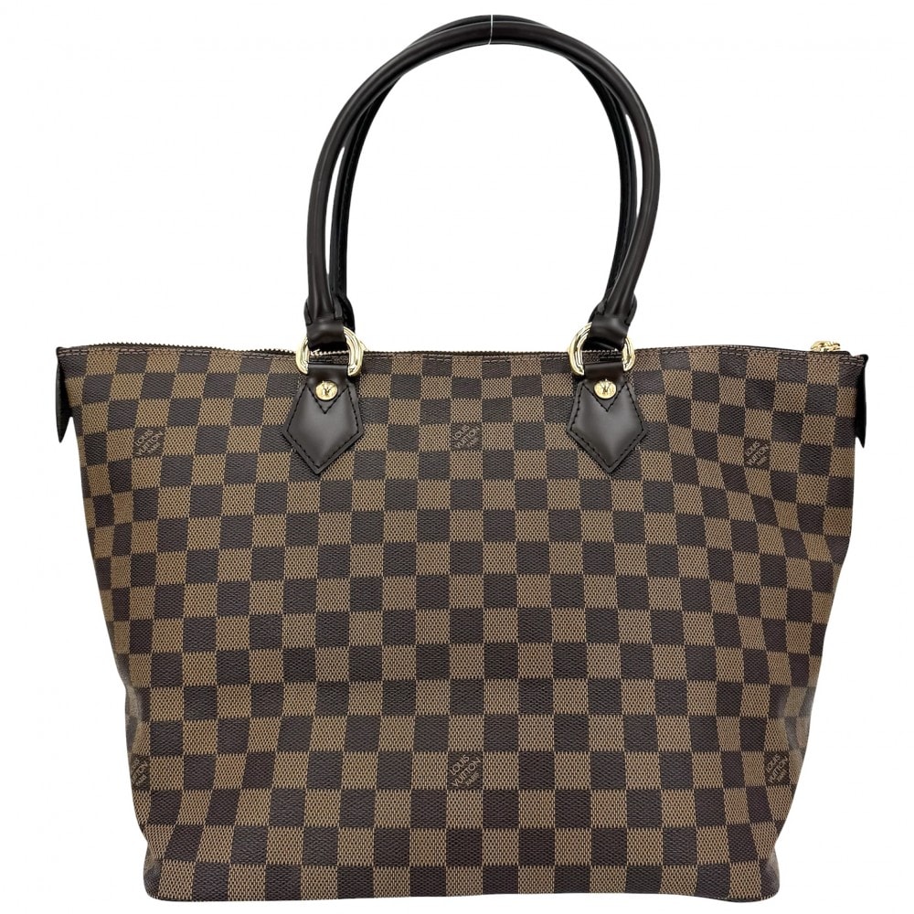 LOUIS VUITTON ルイヴィトン トートバッグ ダミエ サレヤMM ハンドバッグ 肩掛け N51182    ブラウン 茶 ゴールド金具 レディース 美品【中古品】