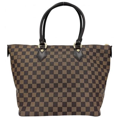 LOUIS VUITTON ルイヴィトン トートバッグ ダミエ サレヤMM ハンドバッグ 肩掛け N51182 ブラウン 茶 ゴールド金具 レディース 美品【中古品】