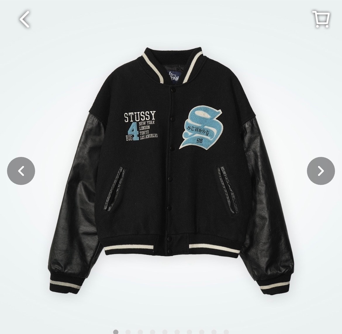 90’s old stussy Varsity Jacket “BIG4”